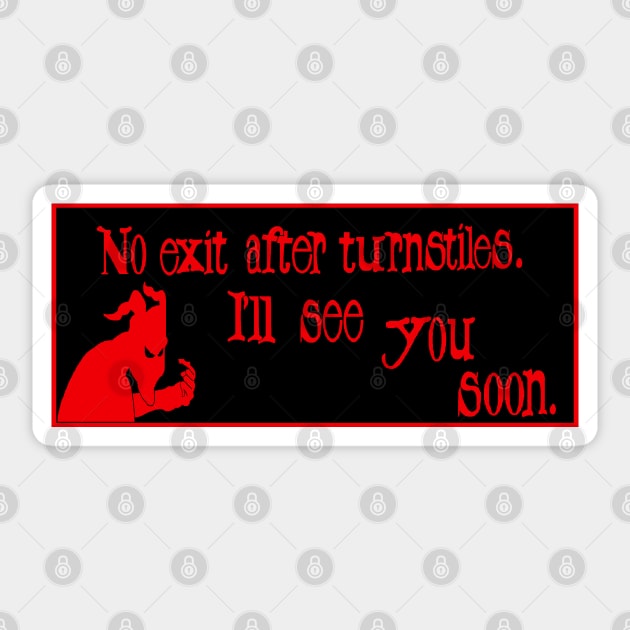 Final destination 3 (Devil flight) (YOU MAY NEVER RETURN!) Sticker by Moonsong